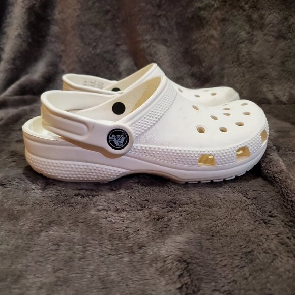 Crocs Classic Clog White Big Kids Size J-1 - Picture 1 of 9